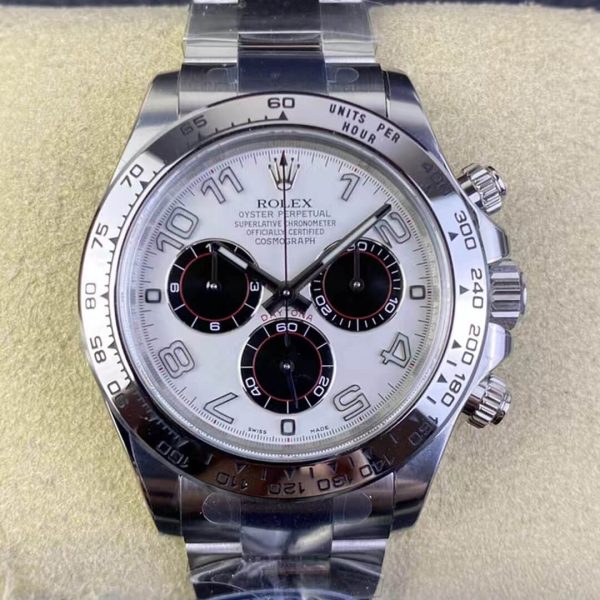 Replica Rolex Cosmograph Daytona 1:1 Best Edition Clean Factory V3 Stainless Steel White Dial