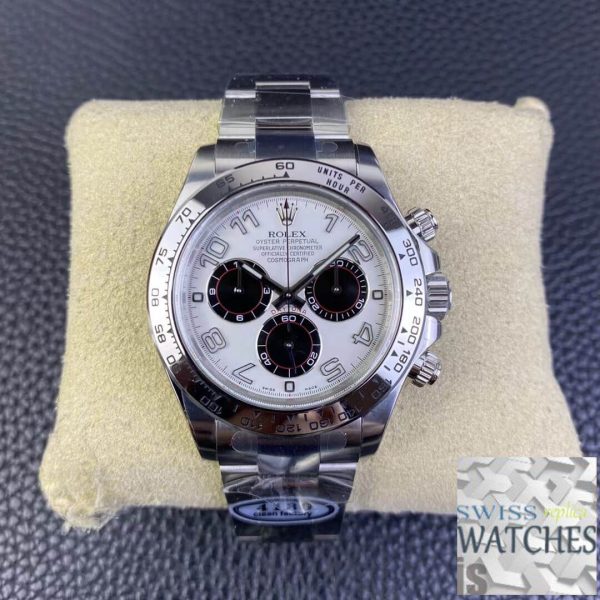 Replica Rolex Cosmograph Daytona 1:1 Best Edition Clean Factory V3 Stainless Steel White Dial – Bild 2