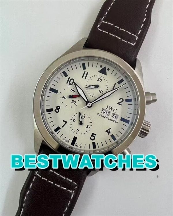 Replica IWC Pilots IW377701 - 42 MM(White) – Bild 2