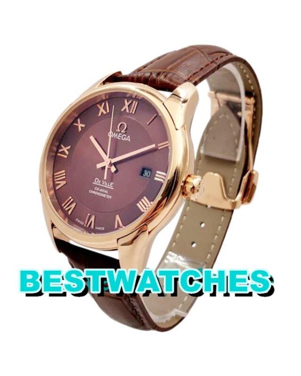 Replica Omega De Ville Hour Vision 431.53.41.21.13.001 - 41 MM(Brown Gold) – Bild 2