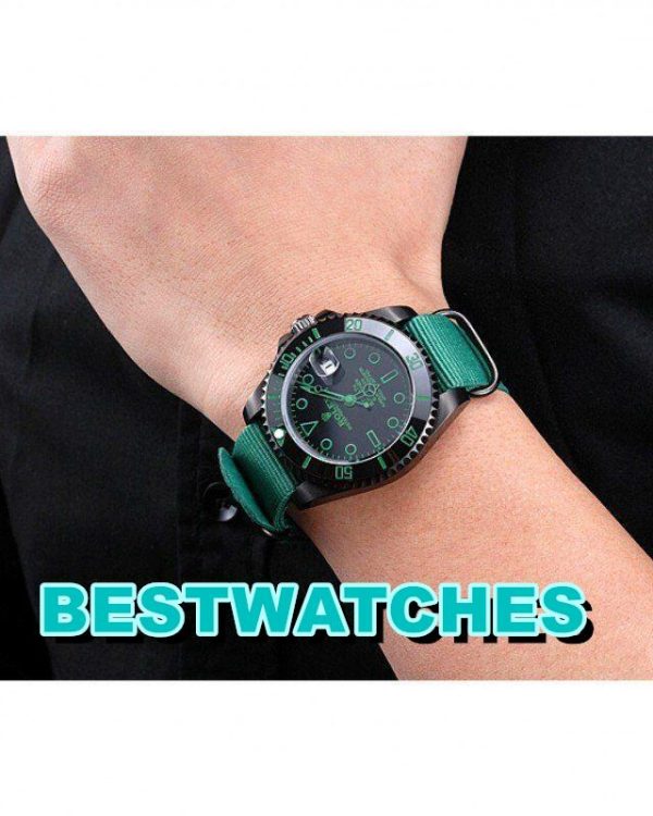 Replica Rolex Stealth Submariner Green Nylon Strap 622009 – Bild 5