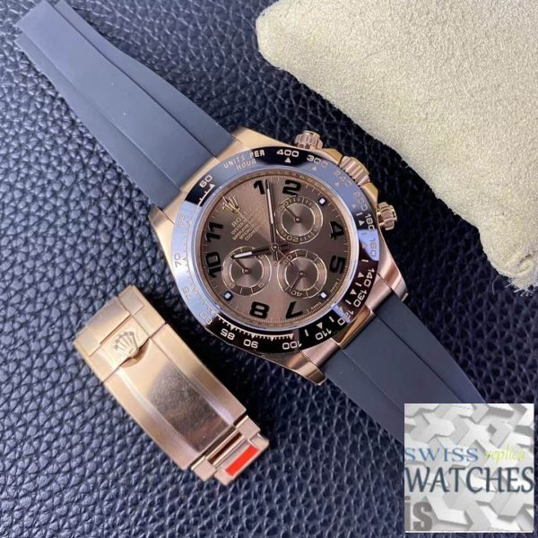 Replica Rolex Cosmograph Daytona M116515LN-0015 1:1 Best Edition Clean Factory V3 Rubber Strap – Bild 8